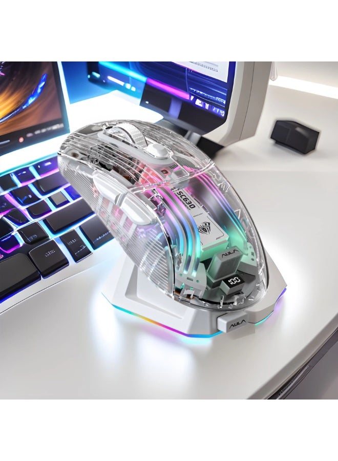 AULA Wireless The Third Mock Examination Electric Transparent Competitive Mouse - Image 2