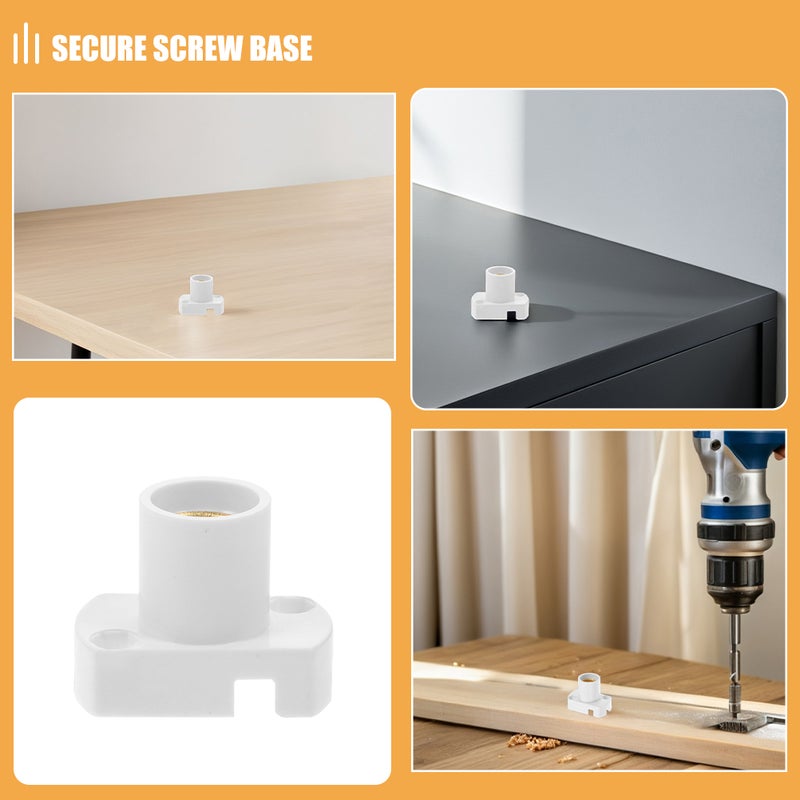 5pcs Light Socket Mounted Narrow Wall Rectangular Lamp Holder Screw Base Easy Installing Light Socket For Home Office Indoor Lighting Safe Use - Image 3