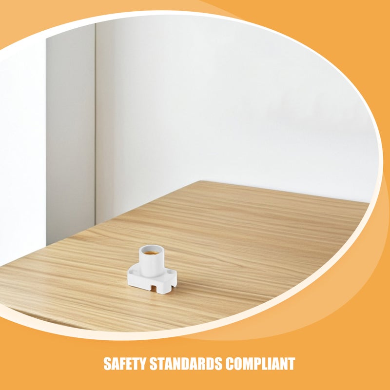 5pcs Light Socket Mounted Narrow Wall Rectangular Lamp Holder Screw Base Easy Installing Light Socket For Home Office Indoor Lighting Safe Use - Image 4