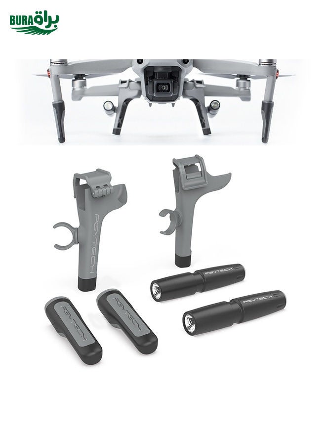 PGYTECH P-16A-038 Portable Heightened Landing Gear Extensions Rack LED Headlamp Set for DJI Mavic Air 2