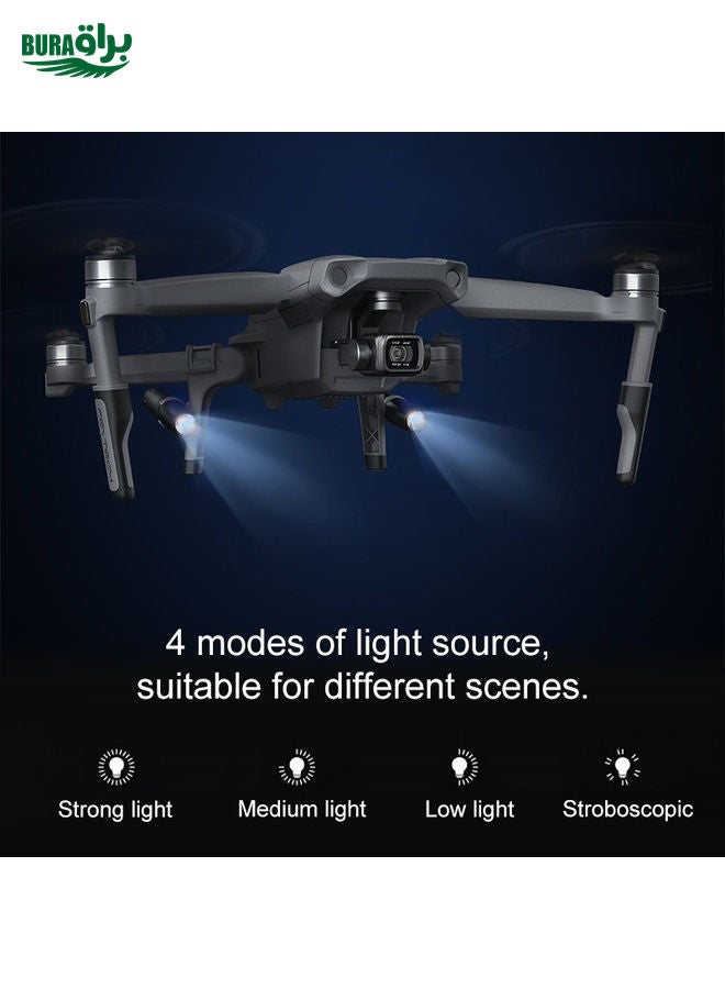 PGYTECH P-16A-038 Portable Heightened Landing Gear Extensions Rack LED Headlamp Set for DJI Mavic Air 2