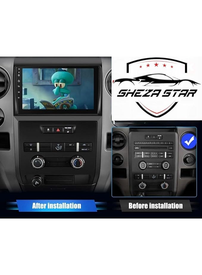 SHEZA STAR Android Car Stereo for Ford F150 2009-2012 6GB RAM 128GB ROM Support SIM Card, Carplay, M-Link Wi-Fi BT, Radio GPS, 9 Inch IPS Touch Screen with AHD Camera Included - Image 2