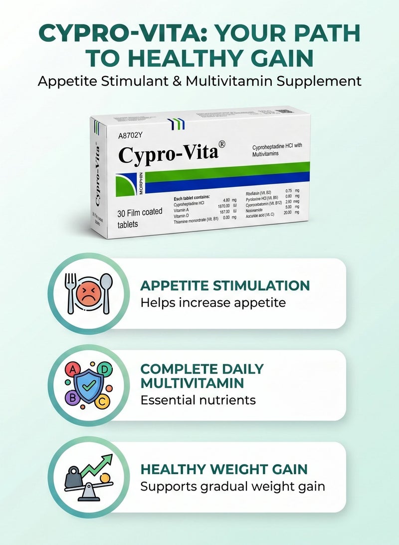 سبيروكى CYPRO-VITA (30 قرص) – محفز للشهية ومتعدد الفيتامينات للاستخدام اليومي - Image 2