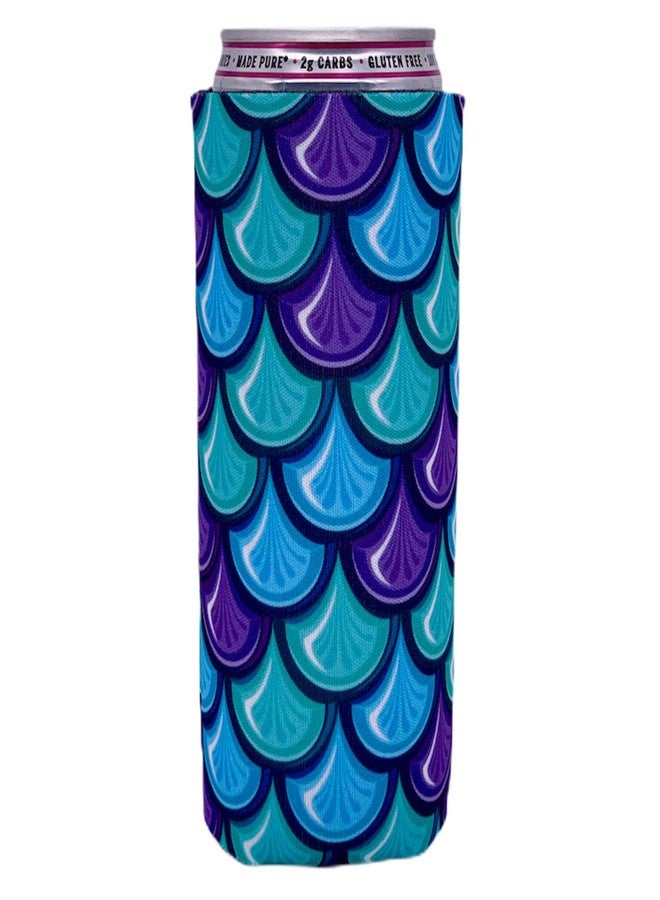 Coolie Junction Fish Scale Pattern Slim Can Coolie (2 Pack) - Image 1