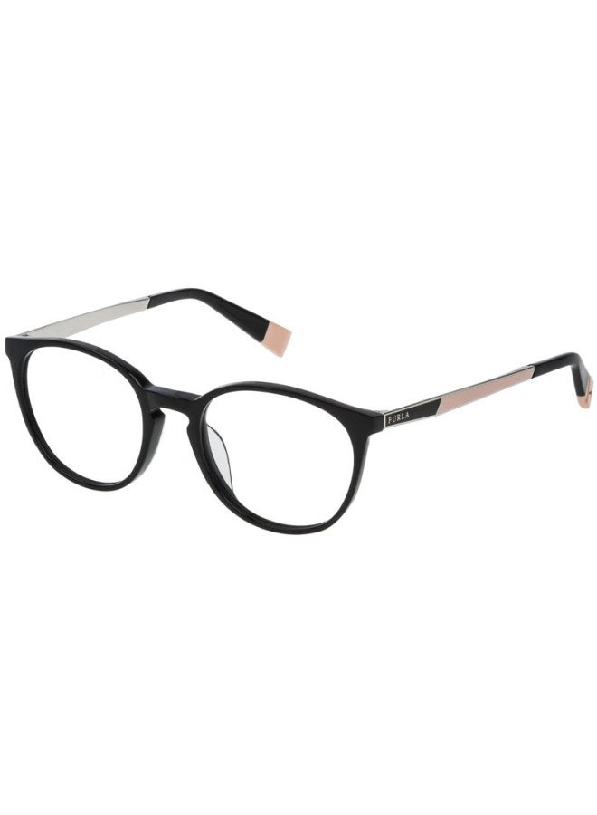 Furla Full-frame Women's Vfu088 Commuter Myopia Optical Gl Frame, Optical Gl 500700, Glossy Black