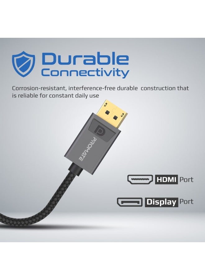 Promats محول Promate MediaLink-DP 4K@60Hz عالي الدقة من DisplayPort إلى HDMI®  - Image 3