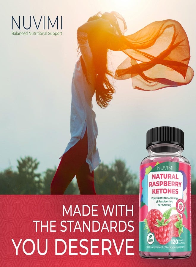NUVIMI - Raspberry Ketones - 4000 mg - Natural Dietary Food Supplement to Help Support Healthy Keto Diet for Men & Women - 120 Vegan Capsules - Image 4
