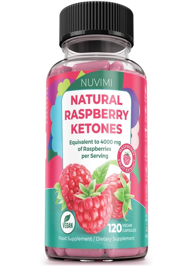 NUVIMI - Raspberry Ketones - 4000 mg - Natural Dietary Food Supplement to Help Support Healthy Keto Diet for Men & Women - 120 Vegan Capsules - Image 1