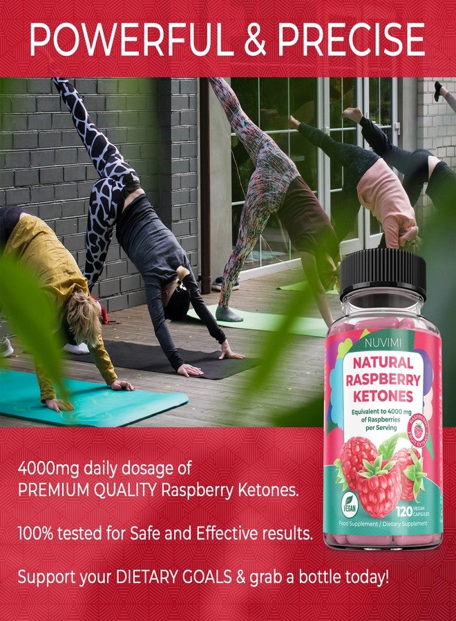 NUVIMI - Raspberry Ketones - 4000 mg - Natural Dietary Food Supplement to Help Support Healthy Keto Diet for Men & Women - 120 Vegan Capsules - Image 5