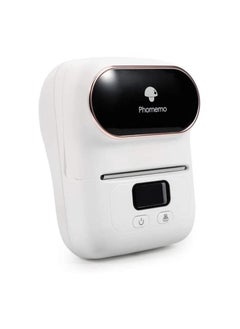 Phomemo M110 Portable Thermal Label Printer Bluetooth Connection Apply For Labeling Shipping Office Cable Retail Barcode And More with 1 40×30mm Label Roll White Plus Free Paper