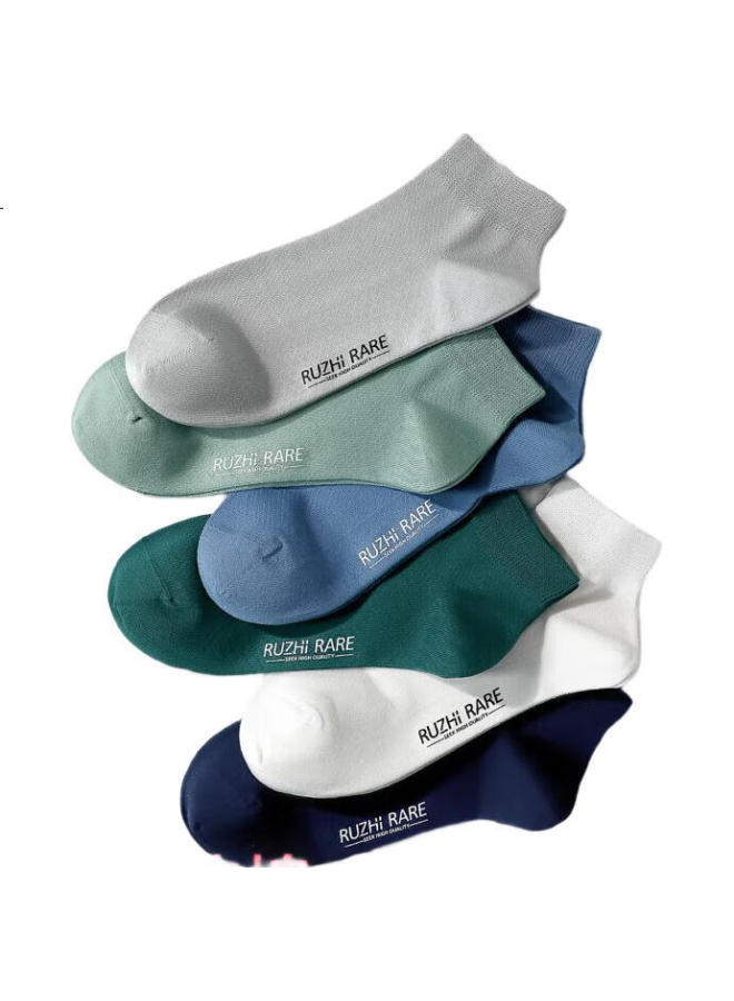 As plant Like Plant Men'S Socks, Summer Short Socks, Pure Cotton, Antibacterial, Odor-Resistant, Thin Mesh Boat Socks, Sweat-Absorbing, Breathable, Durable Basketball Socks - Image 2
