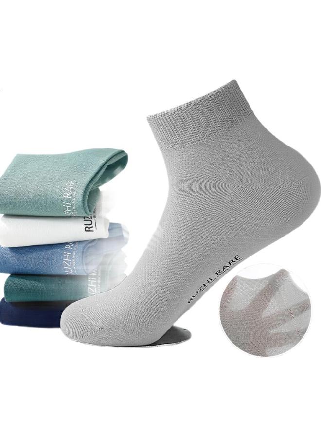 As plant Like Plant Men'S Socks, Summer Short Socks, Pure Cotton, Antibacterial, Odor-Resistant, Thin Mesh Boat Socks, Sweat-Absorbing, Breathable, Durable Basketball Socks - Image 3