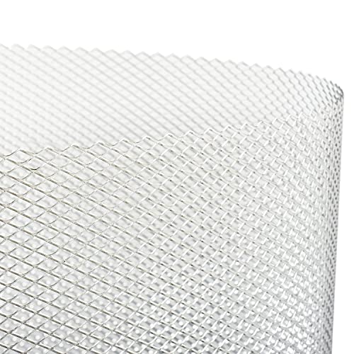 AggAuto Universal 40"x13" Car Grill Mesh - Aluminum Alloy Automotive Grille Insert Bumper Rhombic Hole 6x12mm, One of the Most Multifunctional Shape Grids Silver - Image 5