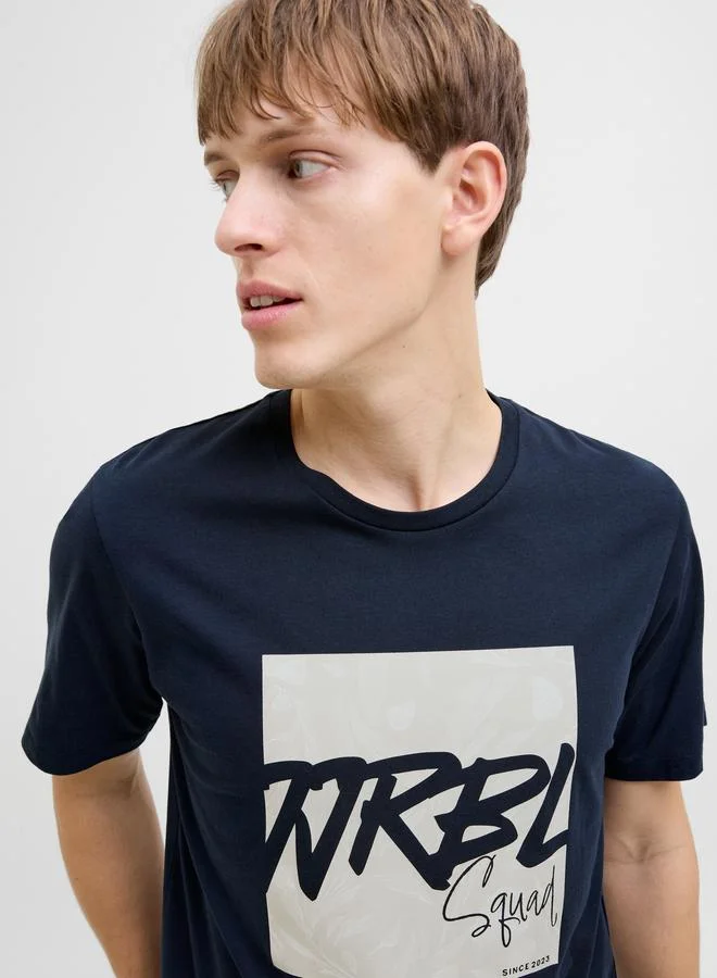 JJ Rebel JJ REBEL Graphic Print Crew Neck Regular Fit T-Shirt
