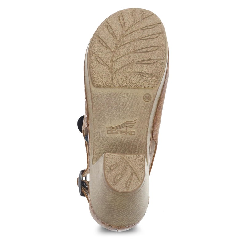 Dansko Sassy Stylish Upfront Closed Toe for Women - Energy-Return Footbed with Added Arch Support - Lightweight PU Outsole for Long-Lasting Wear - Great for All-Seasons Style Tan Milled 9.5-10 M US - Image 3