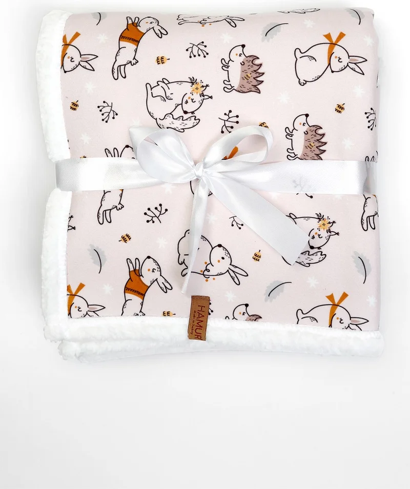 Hamur Fluffy Baby Blanket Mother Baby Newborn 80x100 Cm Tavs Powder Sheepskin Blanket