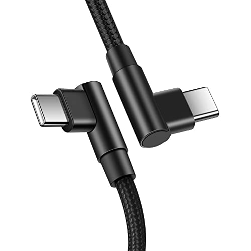 Maixbomr Right Angle USB C to USB C Cable 6.5FT,90 Degree 60W PD Type C Fast Charging & Data Nylon Braided Cable,Compatible USB C Devices Laptop/Tablet and Mobile Phone - 2M/6.5FT - Image 2