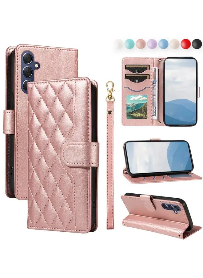 Blue PU Leather Wallet Case For Samsung Galaxy S23 With Card Slots Kickstand - Image 1