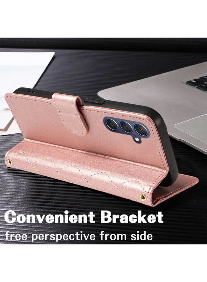Blue PU Leather Wallet Case For Samsung Galaxy S23 With Card Slots Kickstand - Image 3