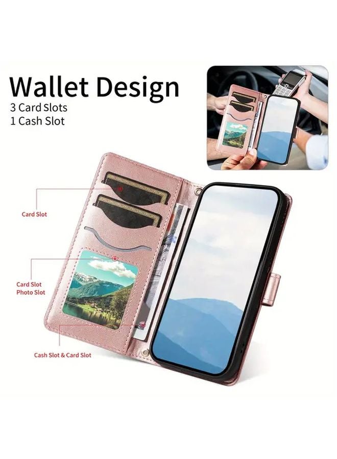Blue PU Leather Wallet Case For Samsung Galaxy S23 With Card Slots Kickstand - Image 5