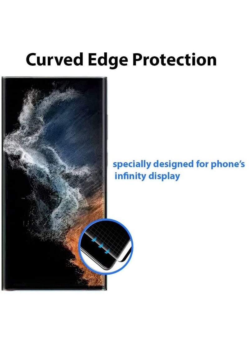 BORTONY Pack of (1+1) Screen Protector and Camera Lens Protector for Samsung Galaxy S22 Ultra 5G (6.8") 3D Full Coverage,Shell Friendly, 9H Hardness, Easy To Install Screen Protector - Image 2