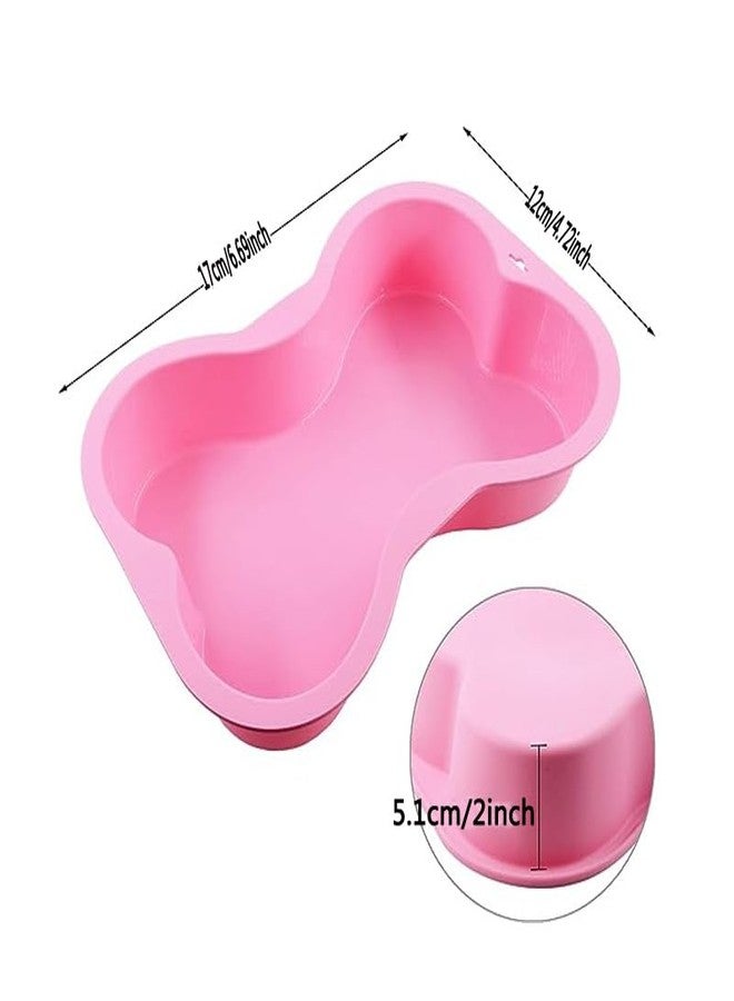 Dranvosk Dog Birthday Cake Mold Silicone Dog Bone Shaped Baking Pan Cake Pan,2PCS - Image 5