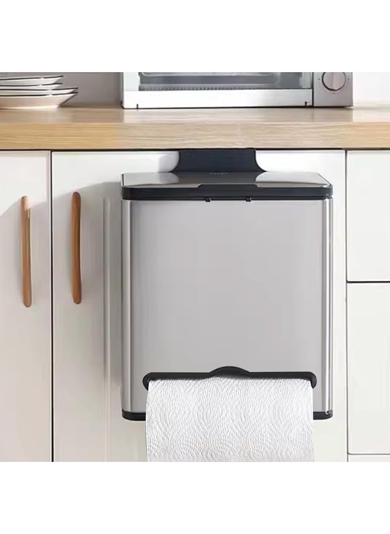 The Better Home The Better Home 4L Dustbin For Kitchen Dustbin For Bathroom 29cm Hanging Dustbin For Home Steel Dustbin With Sliding Lid Dustbin For Office Garbage Bin Silver  - Image 1