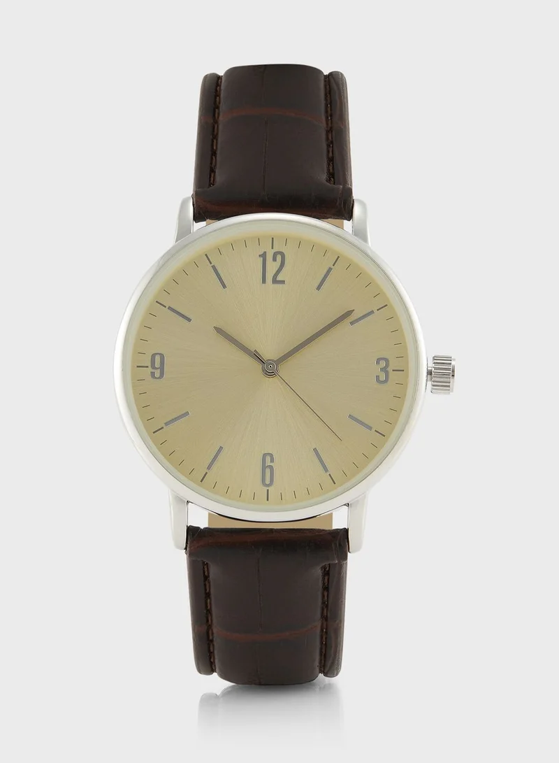 Robert Wood Classic Analogue Watch & Cuff Link Gift Set