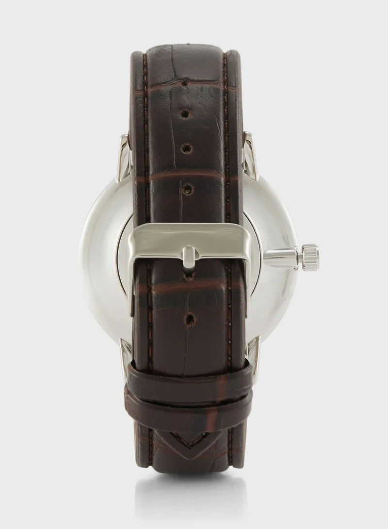 Robert Wood Classic Analogue Watch & Cuff Link Gift Set