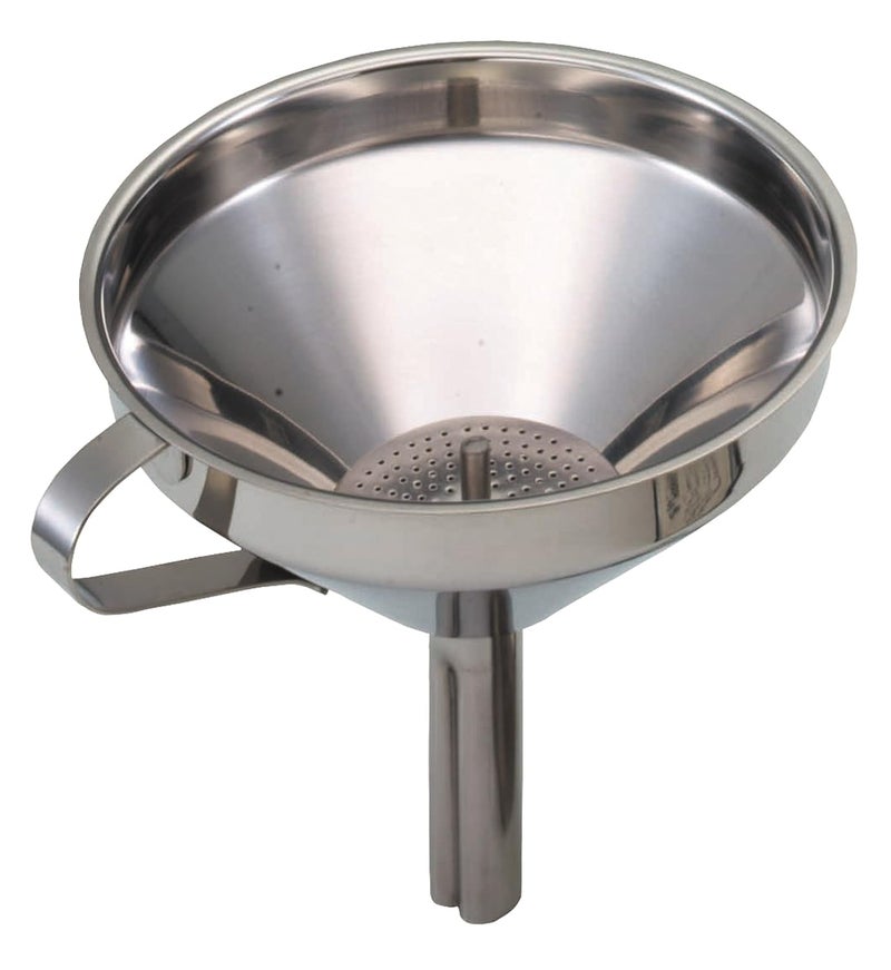 KitchenCraft KCFUNNELSS Stainless Steel Funnel with Filter, 13 cm, Silver - Image 2