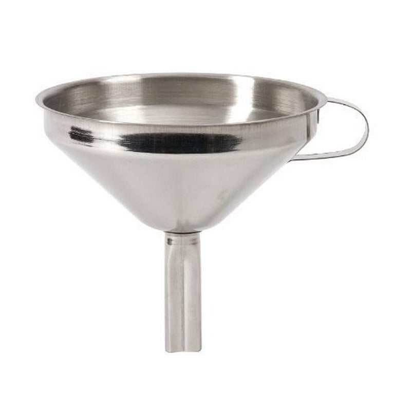 KitchenCraft KCFUNNELSS Stainless Steel Funnel with Filter, 13 cm, Silver - Image 1
