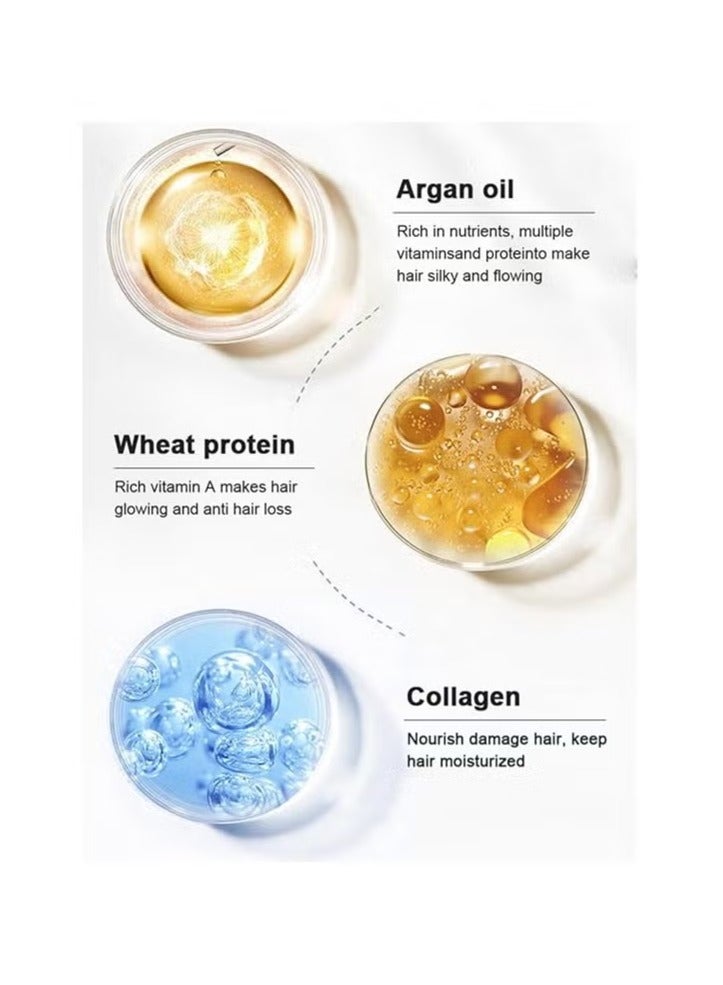 Karseell Collagen Hair Treatment Deep Repair Conditioning Argan Oil Collagen Hair Mask Essence for Dry Damaged Hair All Hair Types 500ml - Image 5