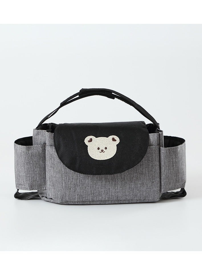 منظم عربة أطفال عالمي مع حامل أكواب، ضروريات سفر الطفل، حامل عربة أطفال مع حزام كتف، ملحقات عربة الأطفال، يناسب معظم عربات الأطفال