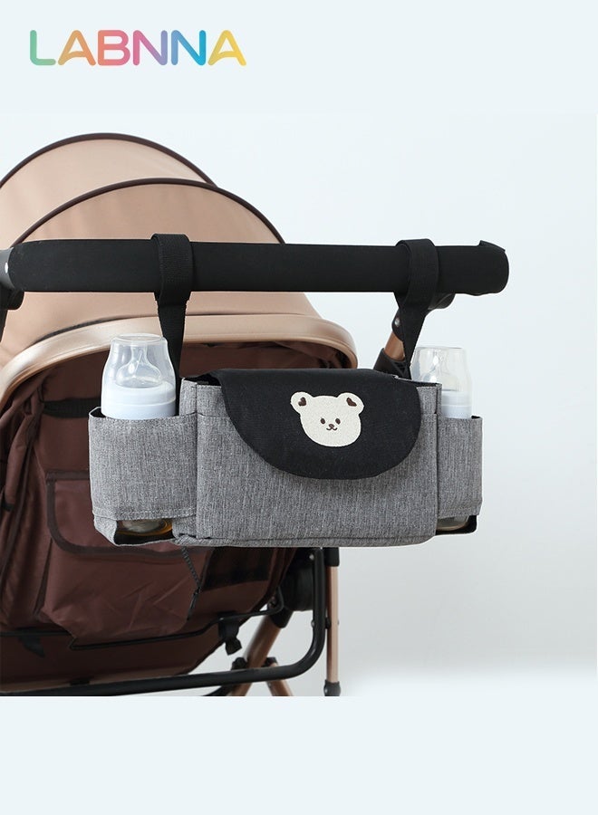 LABNNA Universal Stroller Organizer with Cup Holder, Baby Travel Essential, Stroller Caddy with Shoulder Strap, Stroller Accessories,Fits Most Strollers - Image 2