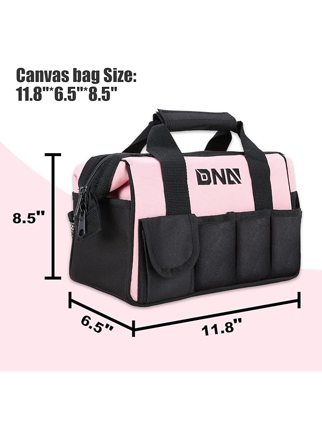 erorex 44 Piece Pink Tool Set Cordless Screwdriver And Household Tool Kit With Canvas Storage Bag For Diy Home Repairing Gift For Women Girls Ladies Tools 00205 - Image 3