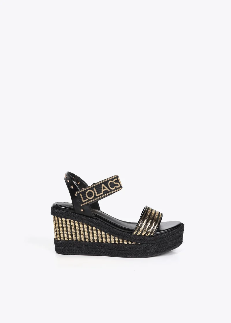 Lola Casademunt Wedges with metallic details