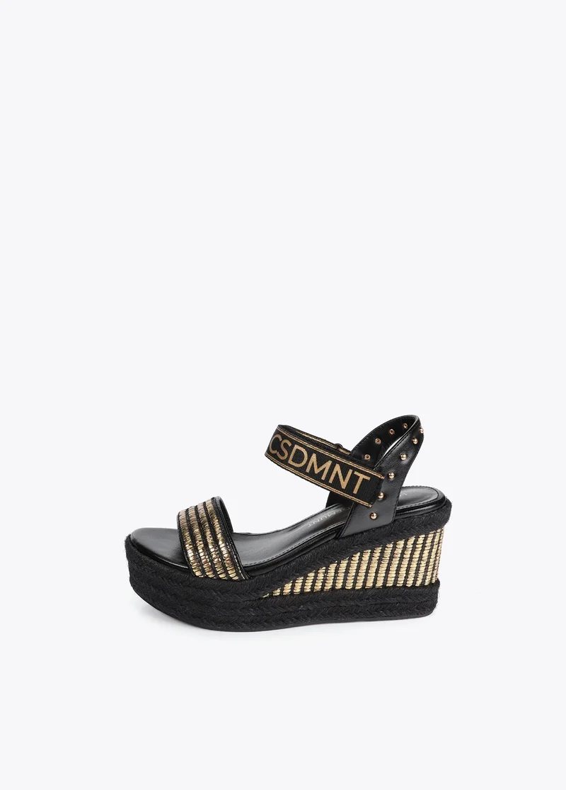 Lola Casademunt Wedges with metallic details