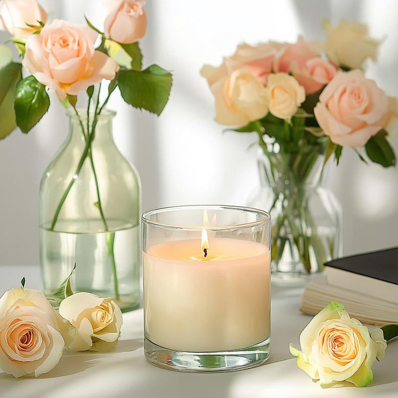 SUPMIND 20 Pack 14 fl.oz Glass Candle Jars - Clear Empty Candle Vassels with Bamboo Lids, Bulk Containers Jars for Making Candles 12 14 fl.oz - Image 5