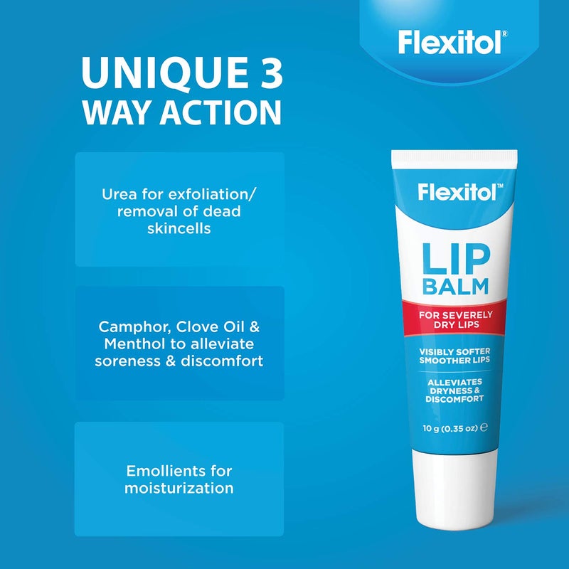 Flexitol Lip Balm, 0.35 Ounce Tube, Cream White, 3 Count (Pack of 1) - Image 2