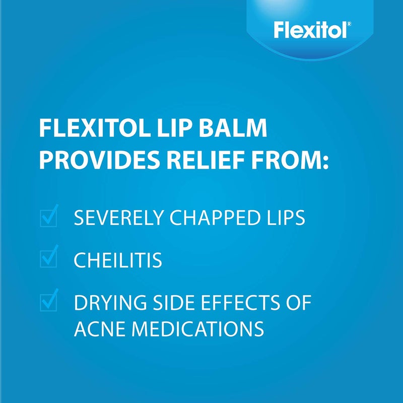 Flexitol Lip Balm, 0.35 Ounce Tube, Cream White, 3 Count (Pack of 1) - Image 3