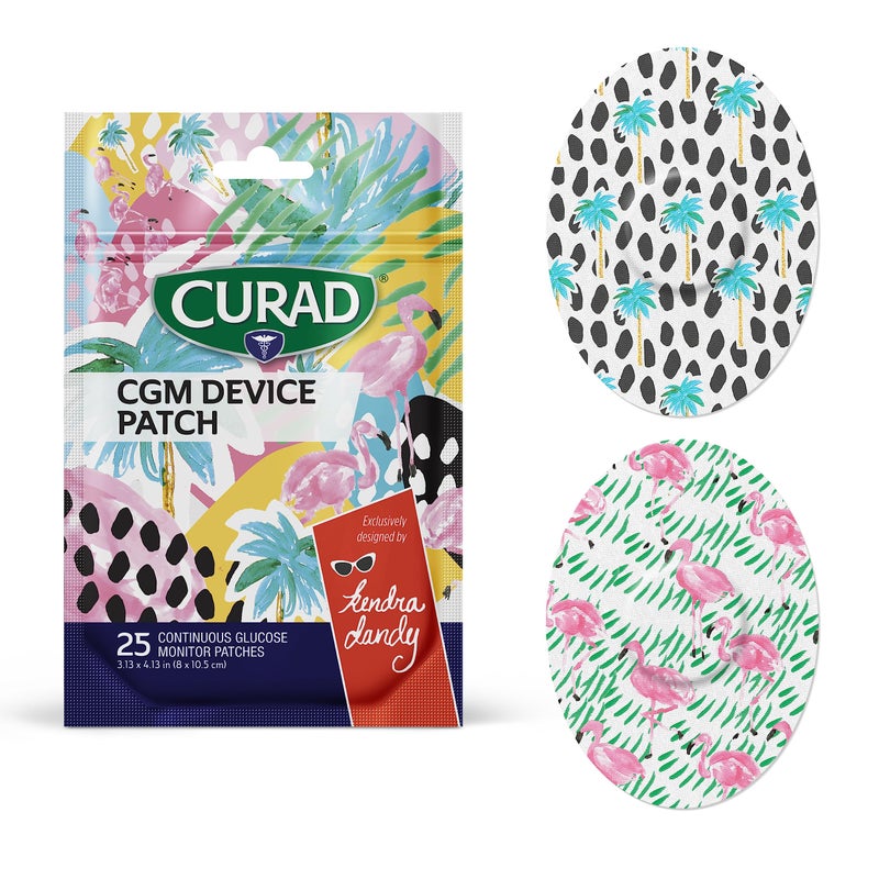 CuradÂ® Kendra Dandy CGM Patches (25-Count) | 3.13" x 4.13" Exclusive Continuous Glucose Monitor Patches | Waterproof and Easy-Peel Continuous Blood Glucose Monitor Patch for Consistent Application - Image 1
