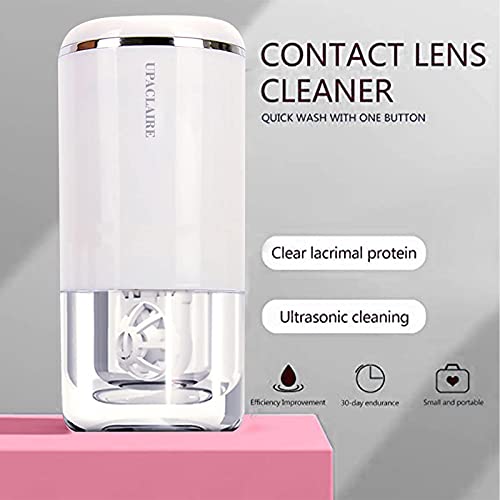 UpaClaire Ultrasonic Contact Lens Cleaner 2.0 (2nd Generation), Intelligent Cleaning Machine for Soft and Rigid Contact Lenses, White - Image 2