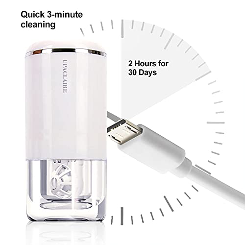 UpaClaire Ultrasonic Contact Lens Cleaner 2.0 (2nd Generation), Intelligent Cleaning Machine for Soft and Rigid Contact Lenses, White - Image 3
