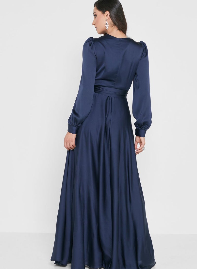 Khizana Satin Bow Maxi Dress  - Image 2