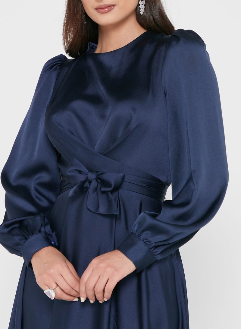 Khizana Satin Bow Maxi Dress  - Image 3