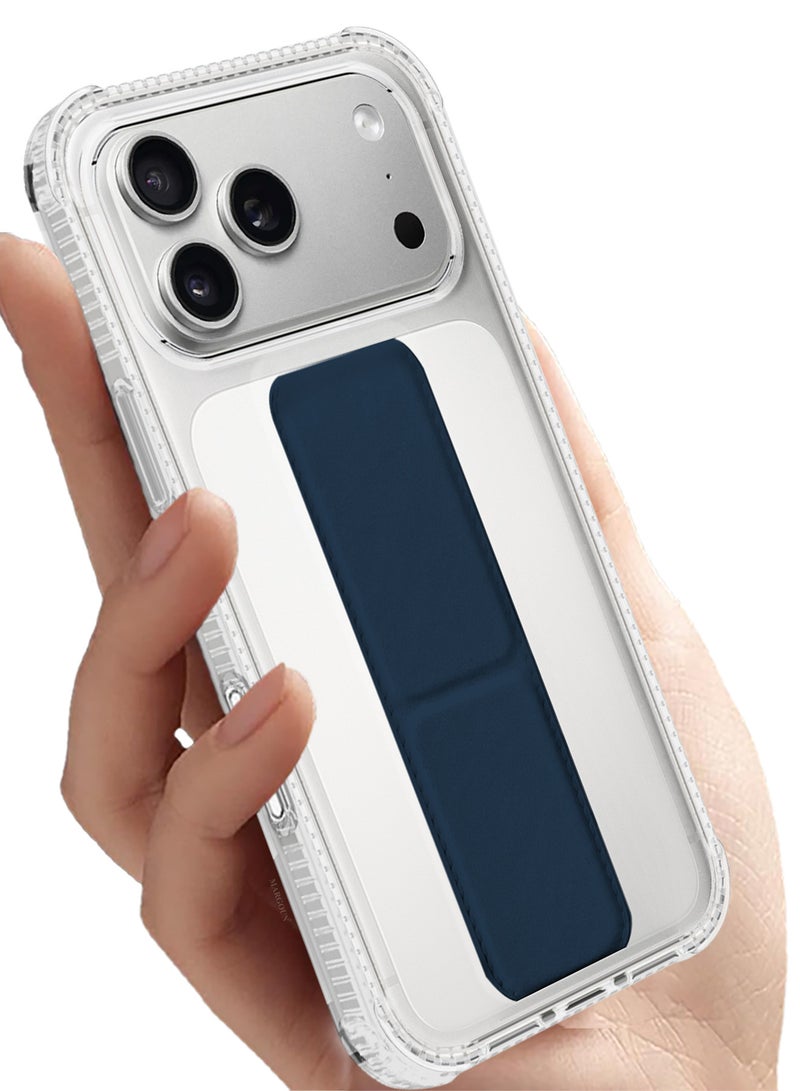 CATANES 3 Packs Finger Grip Clear Case Cover for iPhone 17 Pro Max - Kickstand Car Magnetic Holder Multi-function Protective Two-in-one Case with Two 3D Screen Protectors - Dark Blue - Image 3