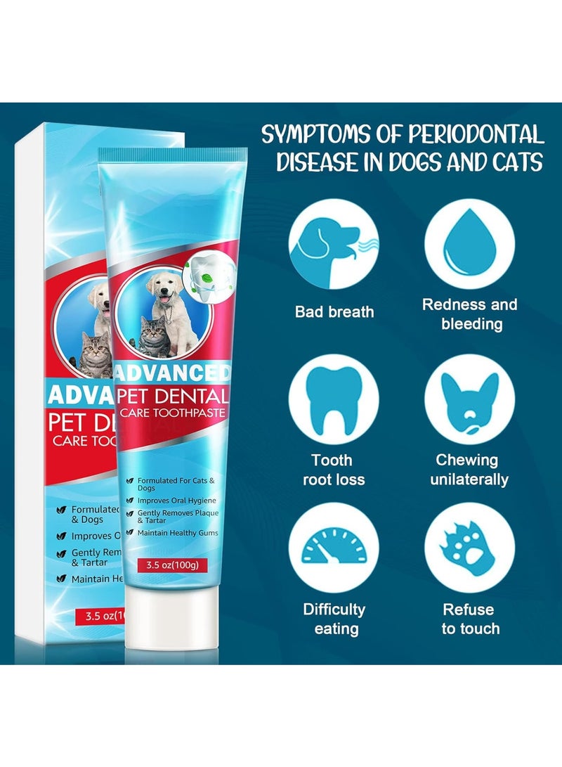 Dog Toothpaste Mint, Dog Teeth Care Cleaning Kit, Reduces Plaque u0026 Tartar Buildup, Cleans Teeth and Fights Bad Breath, For Dogs and Puppies - Image 4