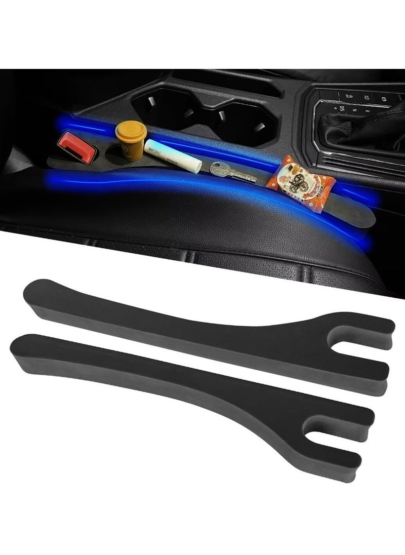 Generic Car Seat Gap Filler 2 Pack Car Seat Gap Filler Universal Organizer for Car SUV Truck Gap Filler for Car Seatill Gap in Between Seat and Console Prevent Things from Dropping Black  - Image 1