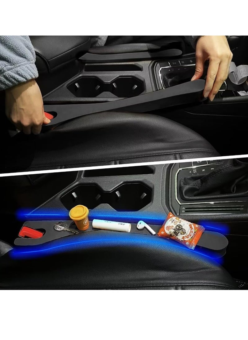 Generic Car Seat Gap Filler 2 Pack Car Seat Gap Filler Universal Organizer for Car SUV Truck Gap Filler for Car Seatill Gap in Between Seat and Console Prevent Things from Dropping Black  - Image 2