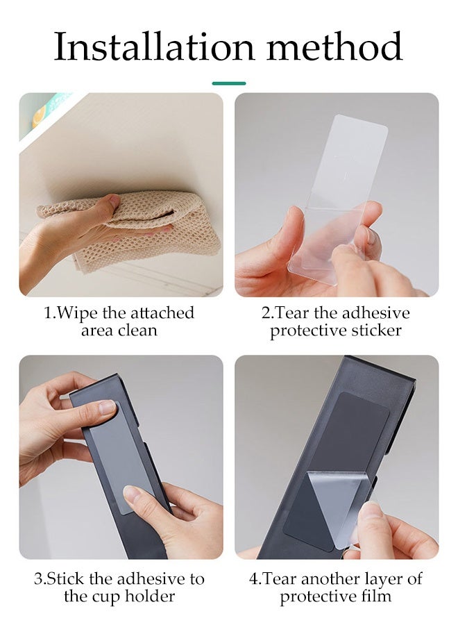 DUNISO 2Pcs Hanging Cup Rack Metal Wall Mounted Wine Cup Rack Stainless Steel Under Cabinet Wine Rack Glass Holder Hanging Hanger Chrome Stemware Holder for Bar Kitchen - Image 4